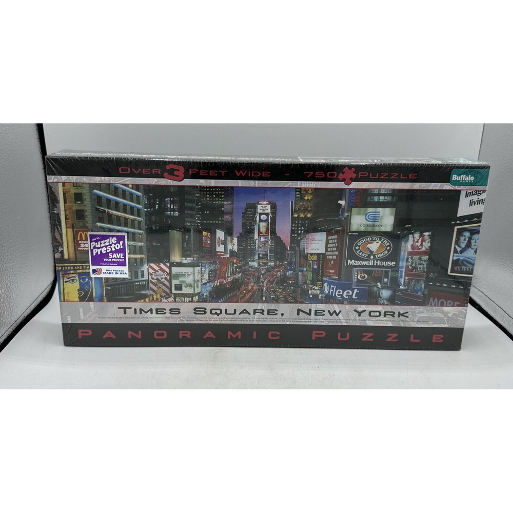 NEW Times Square Jigsaw Puzzle 750 Pieces New York Panoramic 3 Ft Wide - Picture 1 of 11